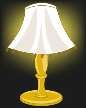 Light from lamp Stock Illustration