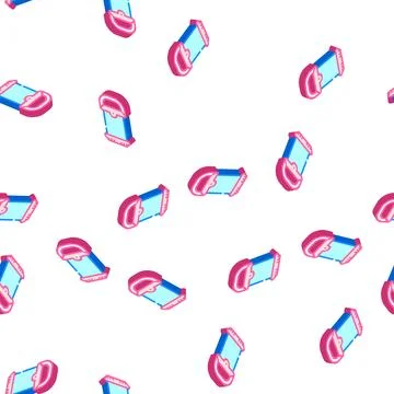 Light lamp isometric icon seamless pattern Stock Illustration
