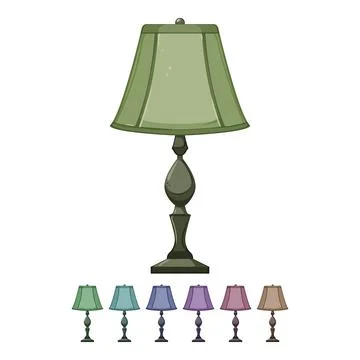 Light lamp table cartoon vector graphic Stock Illustration