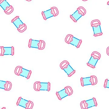 Light lamp vector seamless pattern Stock Illustration