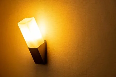 Light lamp on wall Stock Photos