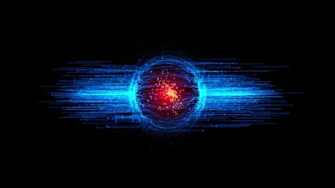 Light landscape. Technology and art. The magic from the heart of the node. Stock Footage 302156672