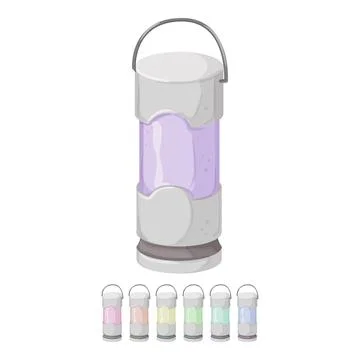 Light lantern camp lamp cartoon vector graphic Illustrazione stock