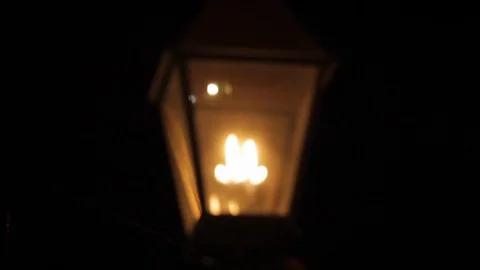 Light Up Lantern at Night Stock Footage 112946653