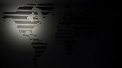 The light from the lantern shines across the world map Stock Footage 151693207
