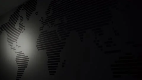 The light from the lantern shines across the world map. Close. 4K Stock Footage 151693378
