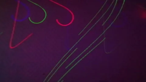 Light lazer on wall Stock Footage 137683805