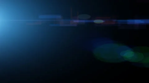Light Leak Master Prime Lens Flares Glowing Aside isolated on a black background Video stock 153108613
