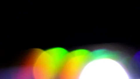 Light leak movement on colored bokeh downwards Vidéo 309427406