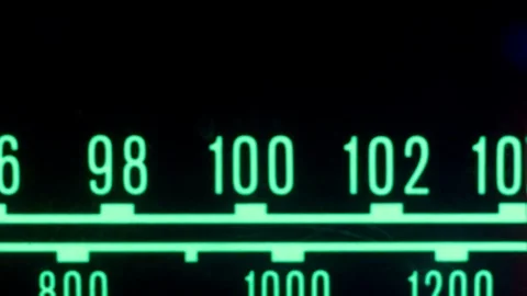 Light leak radio dial Video stock 84554329