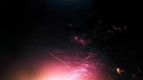 Light Leak Transition Over a Dark, Scratched Background Stock Footage 295069620