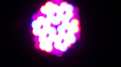 A light leds disco which emits a purple beam of light Stock Footage 59736923