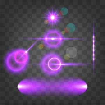 Light lens flare collection Stock Illustration