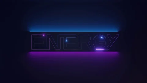 Light Lettering "ENERGY" Video stock 122291624