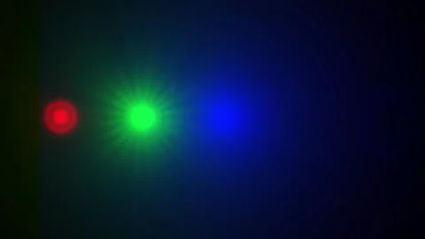 Light, Light movement, green and blue and red, right point, moving, Stockbeeldmateriaal 320145914