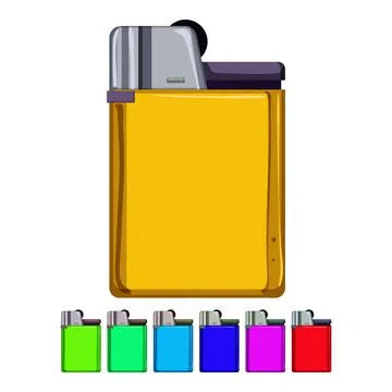 Light lighter fire cartoon vector graphic Stock Illustration