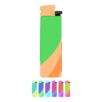 Light lighter fire vector cartoon graphic Stock Illustration