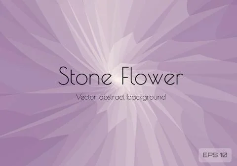 Light lilac abstract background stone flower. Geometric triangulation consisting Stock Illustration