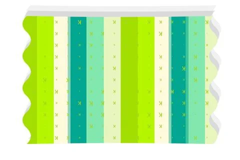 Light lime zest visual background with wavy border and letter k driven motif tex Stock Illustration