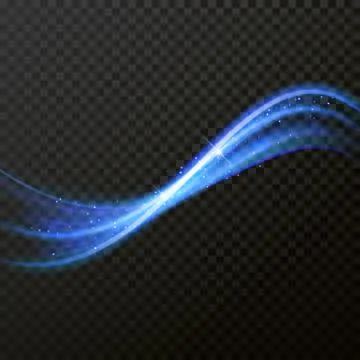 Light line neon wave effect. Vector glitter light fire flare circle trace Stock Illustration