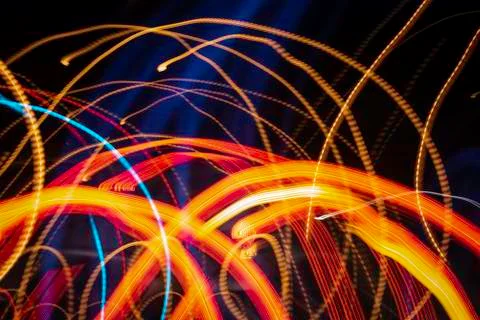 The light lines are beautifully patterned. Stock Photos