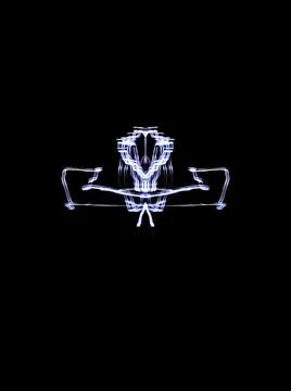 Light lines on a black background Stock Photos