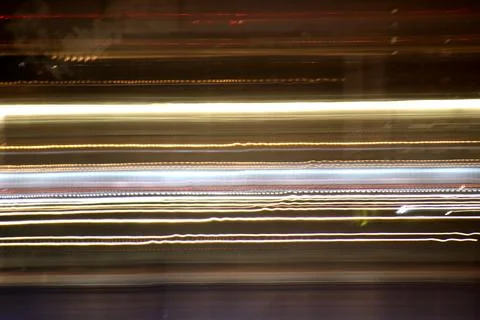 Light lines leaks exposition background. Night city rays glow backdrop. Nig.. Stock Photos