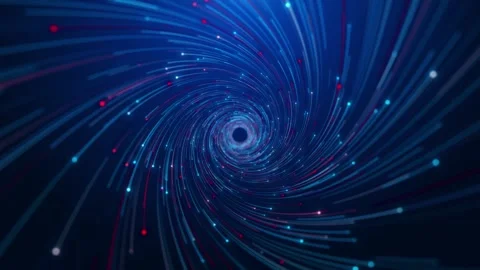 Light lines particles light background, Abstract line digital transfers particle Stock Footage 313877648