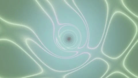Light lines swirl in soft colors within a smooth circular shape Stock Footage 337378230