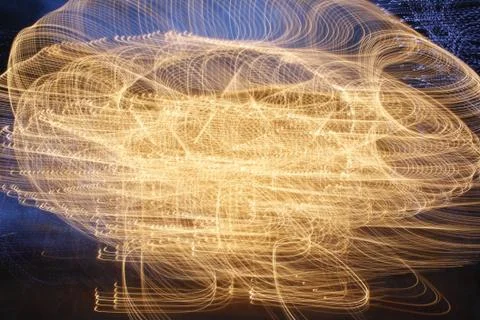 Light madness in chicago Stock Photos