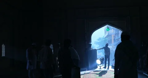 Light man silhouette Stock Footage 288072373