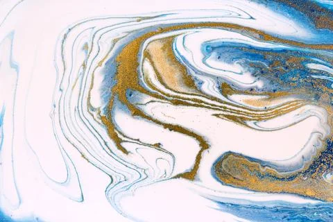 Light marble abstract texture. White and blue pattern. 库存插图
