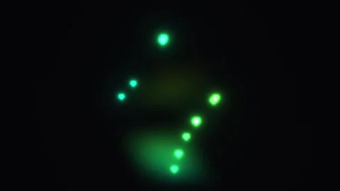Light markers create pattern in dark space with glowing Stock Footage 338203033