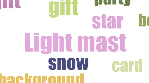 Light Mast Tag Cloud Animated Isolated On White Stock-Footage 107204343