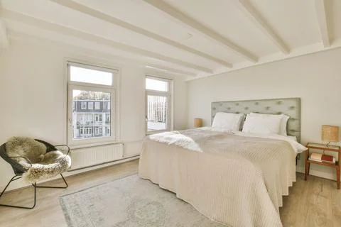 Light master bedroom Stock Photos