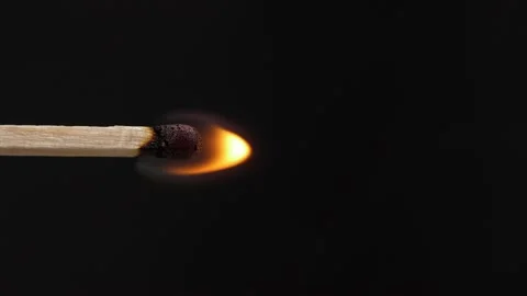 Light a match in the dark. Strike a matchstick. Vertical video Stock Footage 204108897
