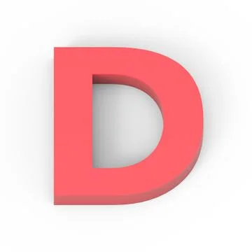 Light matte red font D Stock Illustration