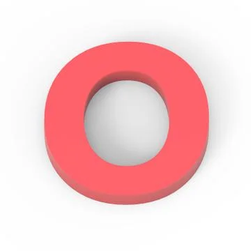 Light matte red font O Stock Illustration