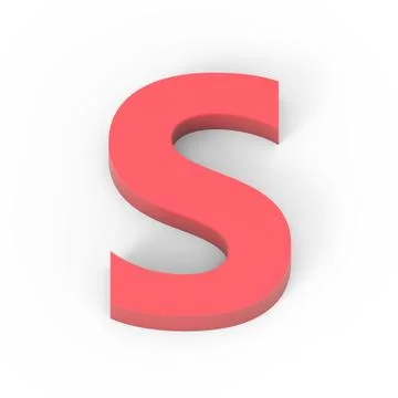 Light matte red font S Stock Illustration