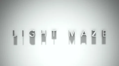 Light maze 3D title animation with shadows on a white background Stock Footage 297572251