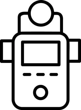Light meter exposure device line art icon Stock Illustration