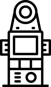 Light Meter Line Icon Design Stock Illustration