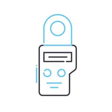 Light meter line icon, outline symbol, vector illustration, concept sign Illustrazione stock