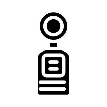 Light meter measuring equipment glyph icon vector illustration Stock Illustration
