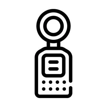 Light meter measuring equipment line icon vector illustration Stock Illustration