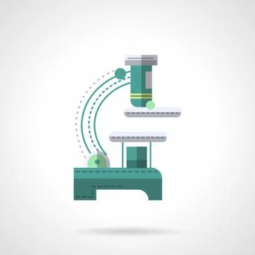 Light microscope flat color design vector icon Illustrazione stock