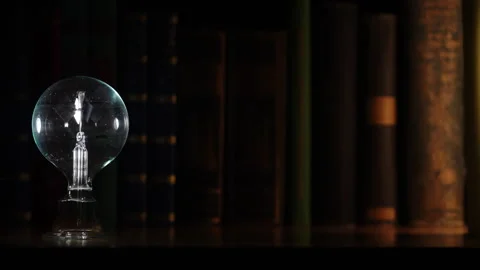Light Mill - Vintage Bookshelf Background - Left Aligned - Right Copy Space Stock Footage 331100845