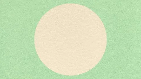 Light mint green paper texture background with pastel cream circle and copy.. Foto stock