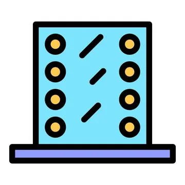 Light mirror icon vector flat 库存插图