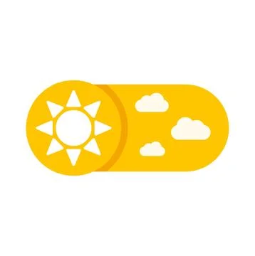 Light mode day switch toggle user interface icon Illustrazione stock